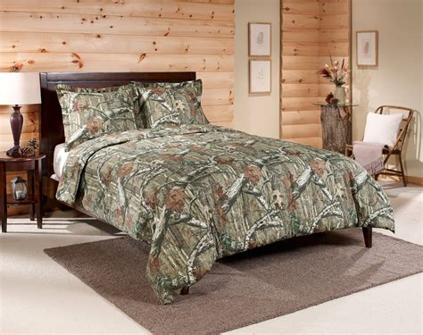 Mossy oak bed set - The Mossy Oak Comforter Set by 1888 Mills is perfect for the outdoors enthusiast who wants to bring the look of nature indoors. The pattern on the camo comforter set is so real, it will feel like you are out in the forest floor (minus the bug bites and potential wild animal attacks). This thick comforter set will take your bedroom to the next ...